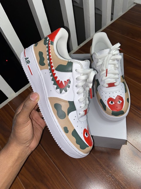 Nike AF1 Camo CDG Custom (sizes 7.5-15) | eBay