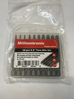 10piece 2.5'' Torx Bit Set