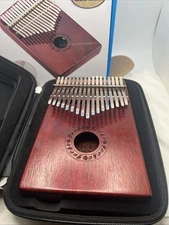 Gecko Kalimba Professional 17 Key Thumb Piano Solid Mahogany Wood