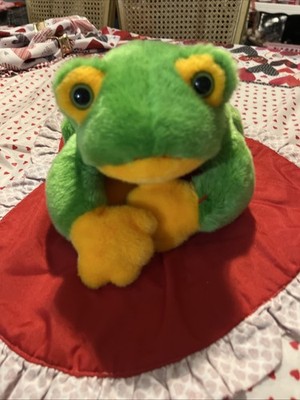 Smooch The Frog Large TY Beanie Baby Plushie 14 