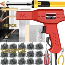 220W Plastic Welder, 1200PCS Staples 40PCS Rods Plastic Welding Kit, 5 in 1 W...