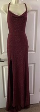 B.Darlin Juniors Burgundy Strapless Body-cone Gown Prom Dress New Size 5/6