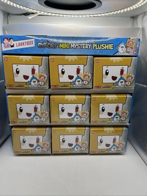 Lot Of 9 LankyBox Cyborg Mini Mystery Plushie w/ Display Collectible Blind Box