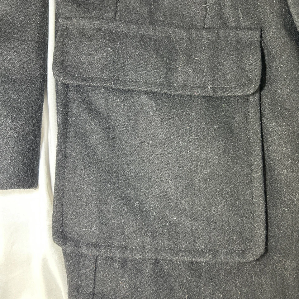 Alfani Pea Coat Lined Jacket Wool Blend Blue 4-Pocket Size Large Versatile - Image 2 of 4