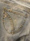 Hint H Jeans Women's 7 Bleach Splatter Design Blue Denim Long Vintage Mexico — photo 10