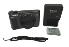 Canon PowerShot SX730 HS Digital Camera Black Charger Battery Strap