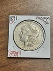 1891 CC Morgan Silver Dollar XF Extra Fine Carson City Mint $1 Coin (Raw14492)