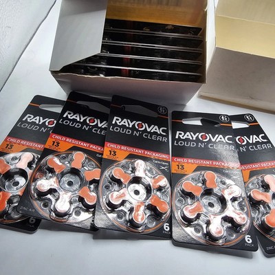 5 Packs 30 Cells Rayovac Loud n Clear Sz 312 Hearing Aid Batteries 312CR-6LNCUS
