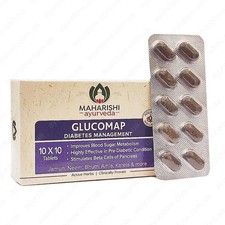 Maharishi Ayurveda Glucomap 100 Tablets Free Duty Paid Shipping