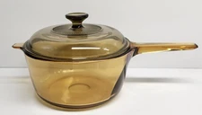 Vintage Yellow Gold Honey VISIONS VISION 2.5L Sauce Pan & Lid France Free Ship