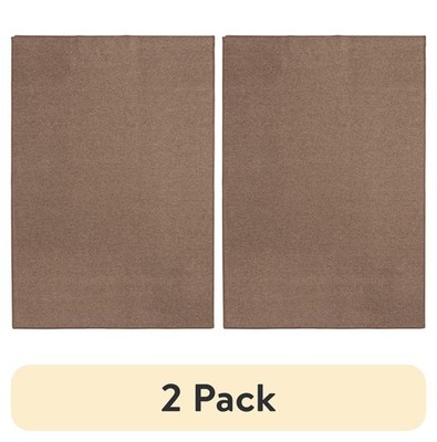 (2 pack 30'' x 46'' Titan Pecan Durable Indoor Utility Area Rug