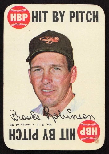1968 Topps Game #9 Brooks Robinson Baltimore Orioles HOF wrinkle NO RESERVE!