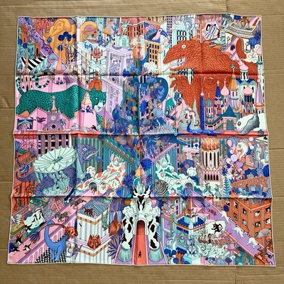 Hermes Silk Scarf Animapolis scarf 90 cm 35
