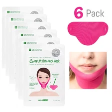 6PK BioMiracle Korea Crazy Lift Reduce Chin Neck Tape V-Shape Face Slimming Mask