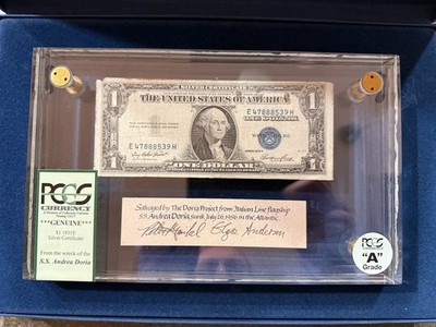GRADE A $1 Dollar silver certificate from the SS Andrea Doria
