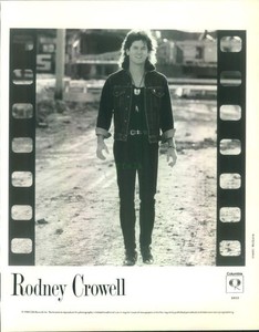 Press Photo: RODNEY CROWELL 8x10 B&W 1988