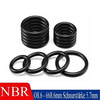 O Ring O-Ring Innen Ø8.6 - 668.6mm x Schnurstärke 5.7mm NBR 70 Dichtring O Ring