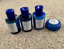ACQUA DI PARMA BLU MEDITERRANEO HAIR SHAMPOO BODY GEL 75ml SOAP 50g 4 PIECE SET