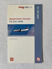 Safety card CSA Czech Airlines ATR42-72 Rev. 07-2004