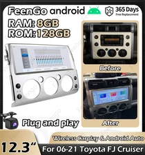 Android 12.3" Multimedia Car Stereo Radio Carplay GPS Navi For Toyota FJ CRUISER
