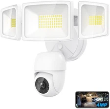 Floodlight Camera 360° View 2K HD Video Security Camera Outdoor, 5500LM Motion-A