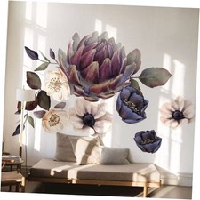 Fabric Peel and Stick Floral Wall Decal, Self-Adhesive Peony L Eden Garden a