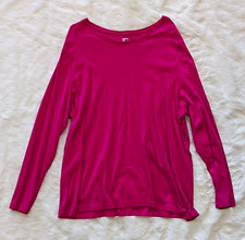 jcp Pink Solid Cotton Knit T-Shirt Scoop Neck...