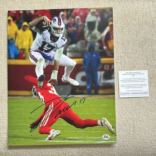 Josh Allen Signed Autographed 11x14 Photo Matte Finish COA A46315