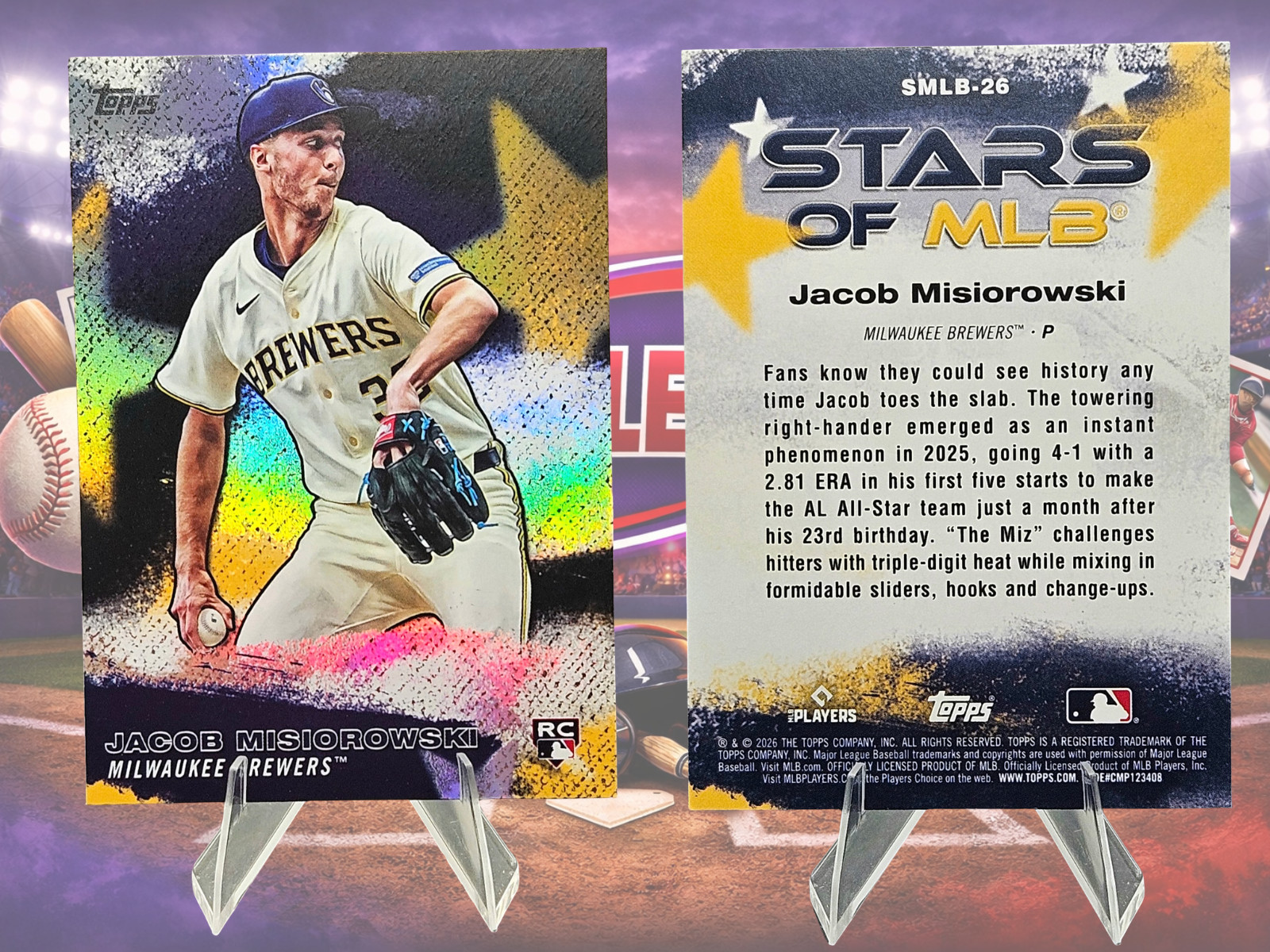 2026 Topps Series 1 Stars of MLB SMLB-26 Jacob Misiorowski Milwaukee Brewers NM