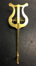 6" LONG, Large Shaft Marching Lyre, 90 DEGREES BENT, VINTAGE