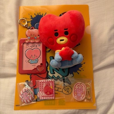 BT21 TATA COOKY Keychain Plush Set Acrylic Key Holder Card Case Rare Authentic