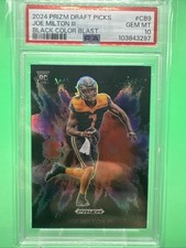 2024 Panini Prizm Draft Picks - Black Color Blast Joe Milton III #CB-9 PSA 10