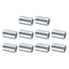 10 Pcs Galvanized Steel Spacer 1/2" Bore x 3/4" OD x 1-1/4" Length