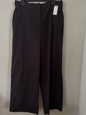 SIMPLY VERA WANG Black Wide Leg Mid rise Pants Size L Dressy NEW