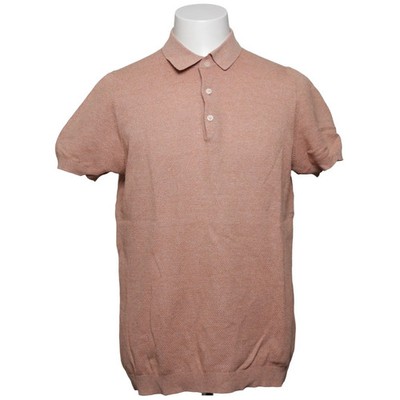 Mango, Poloshirt, Größe: L, Pink, Einfarbig, Feinstrick, Herren #PeD
