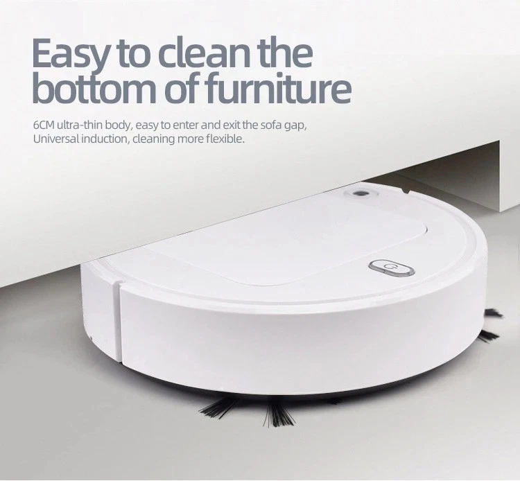 Robotic Vacuum Cleaner Cordless Self-Propelled Floor Robot Hardwood/Tile/Carpet