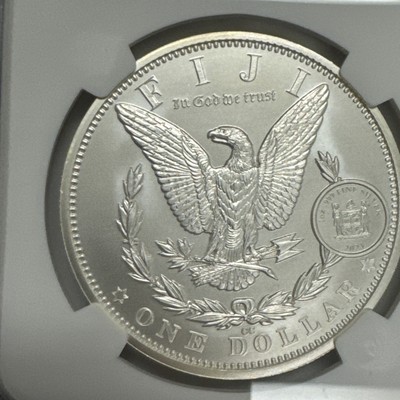 1892-CC 2023 $1 Fiji Morgan Silver Dollar NGC MS70 Early Releases