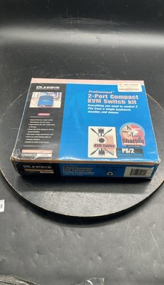 Linksys ProConnect 2-Port Compact KVM Switch Kit Cables Keyboard Video Mouse
