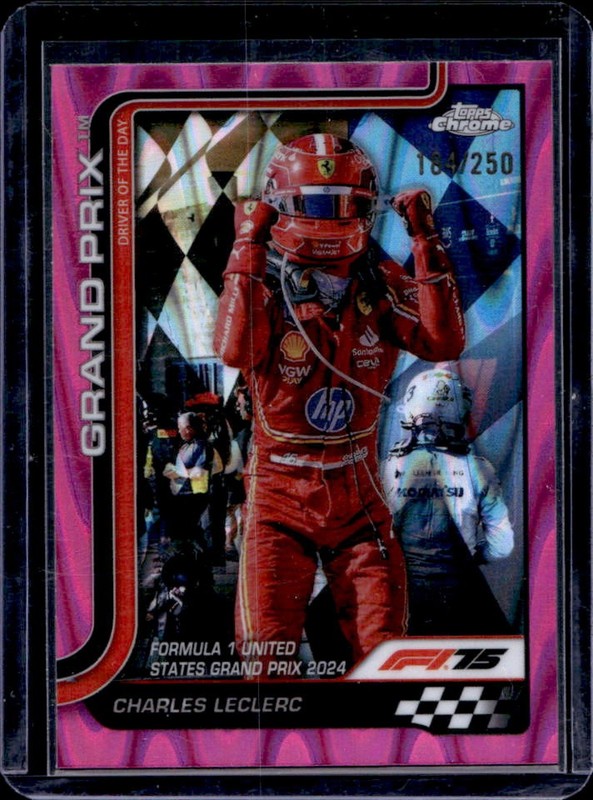 2025 Topps Chrome F1 Formula 1 Charles Leclerc Pink RayWave Grand Prix #/250