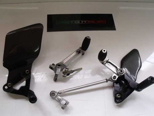 DUCATI 916 CORSE STYLE REARSETS RS CARBON GUARDS GEAR BRAKE LEVERS 748 996 998