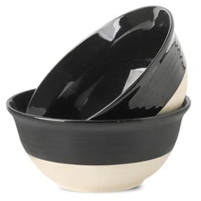 Ceramic Serving Bowls Set of 2, 9 Inch Large Salad Bowls for Kitchen, 84 Ounc...
