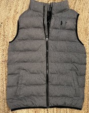 UNDER ARMOUR Coldgear Gray Puffy All seasons Vest YLG Youth size Large