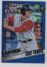 2014 Panini Prizm Perennial Draft Picks Blue Mojo 29/75 Sam Travis #58 1s8