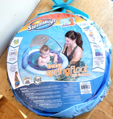 Swimways Baby Spring Float Sun Canopy Swim Step 1 9-24 Mos NIP