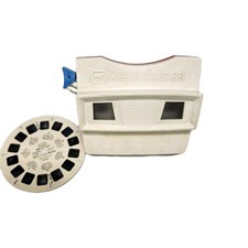Vtg View-Master Red White Blue Viewer Works Original W/ Reel Man In Space Nasa