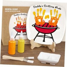 ORIENTAL CHERRY Father's Day Gifts - DIY Daddy's Grilling Plate with Handprint