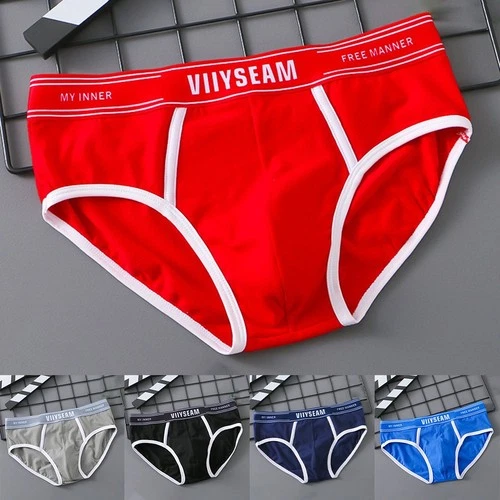 Men's Breathable Soft Cotton Briefs Underwear for Comfortable Daily Wear
