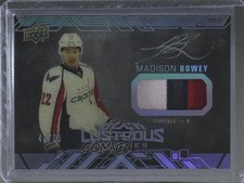 2017-18 SPx UD Black Lustrous Rookies Tier 1 42/65 Madison Bowey Patch Auto 3sx