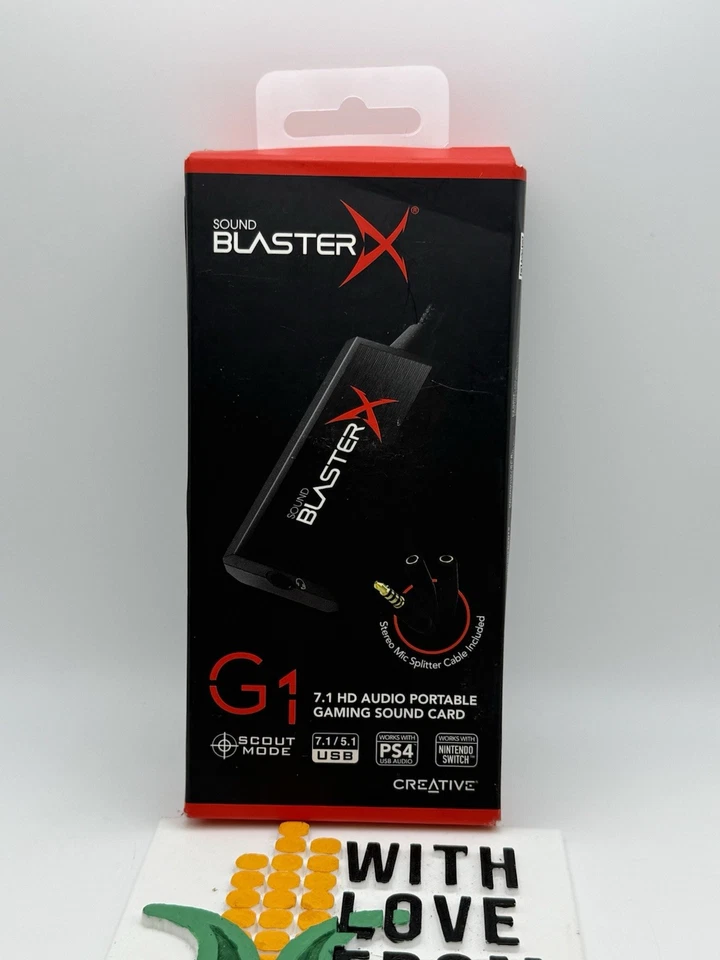 Creative Sound BlasterX G1 7.1 Portable HD Gaming Sound Card Splitter Included - Image 2 of 4