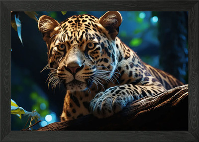 Wild Tiger Kunst Tiere Zoo gerahmtes Wandbild Poster Leinwanddruck Bild